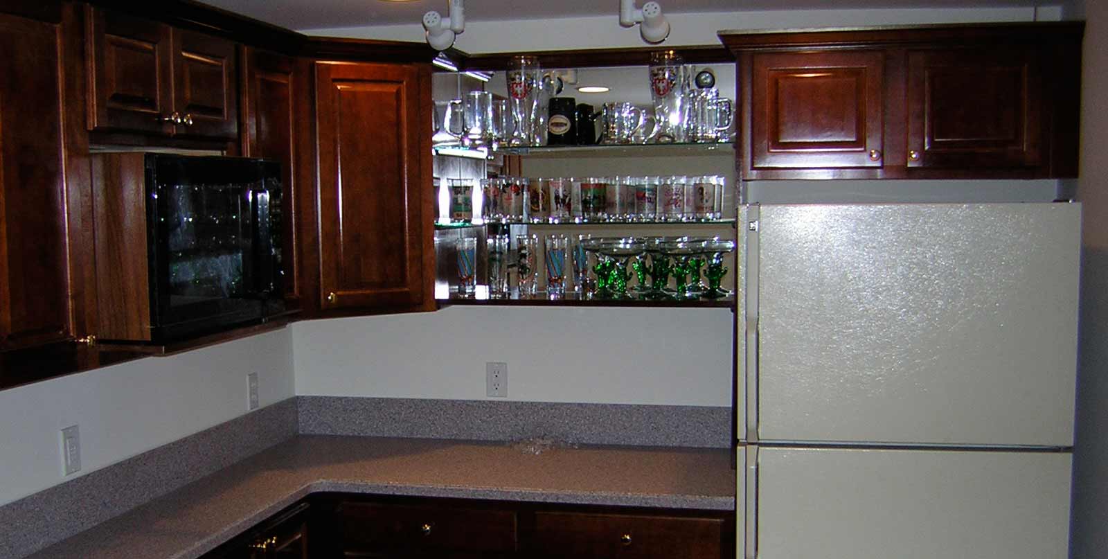 Covenant Construction Group - Basement Remodel, Kitchenette and Bar with Custom Cabinets - Dexter, MI